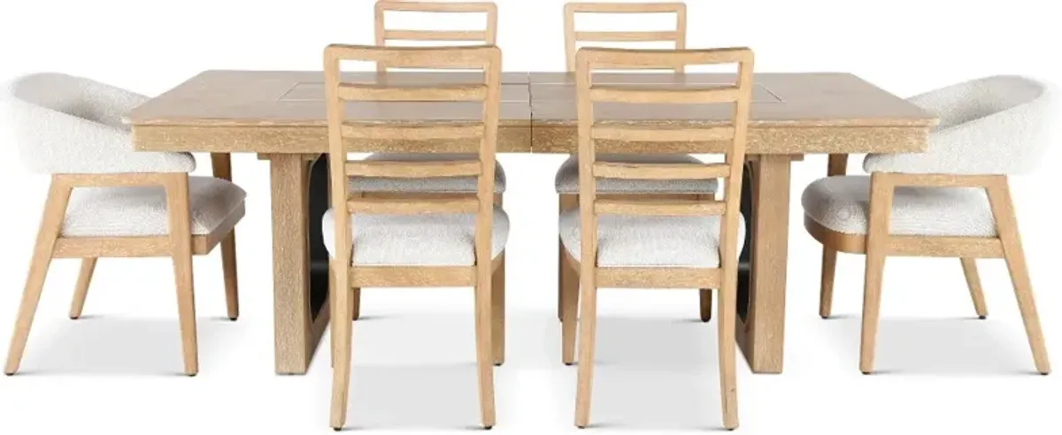 Escape Natural Oak 7 Piece Dining Set