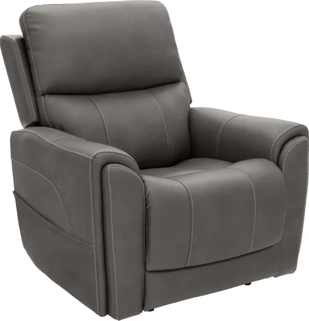 Damon Smoke Gray Power Recliner with Massage