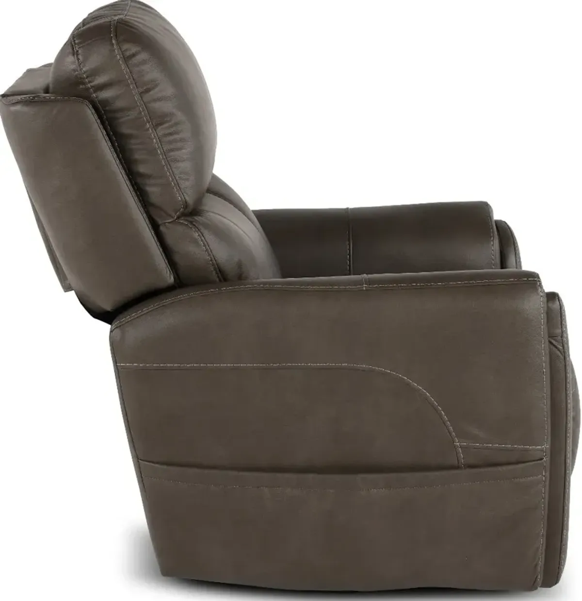 Damon Smoke Gray Power Recliner with Massage