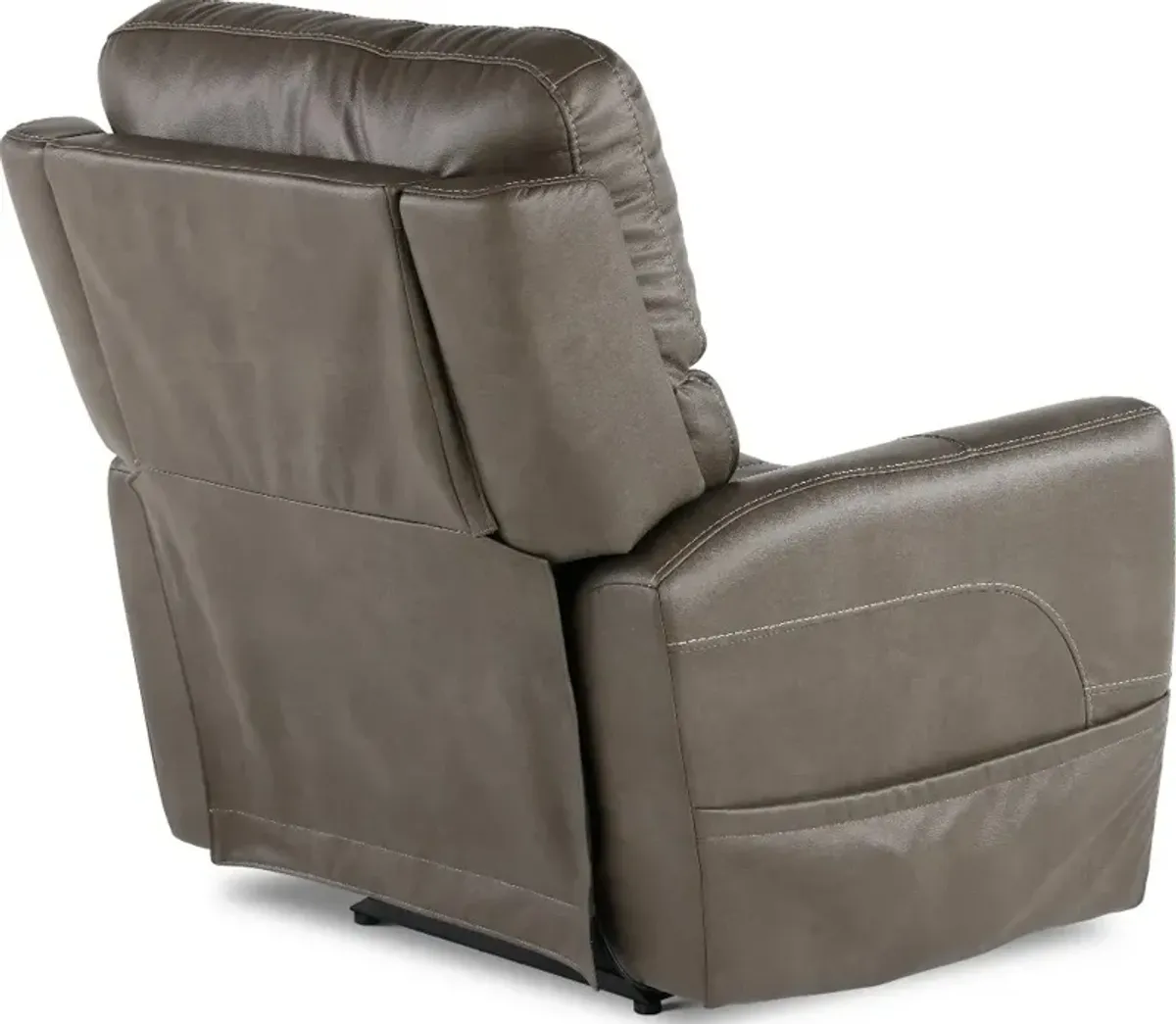 Damon Smoke Gray Power Recliner with Massage