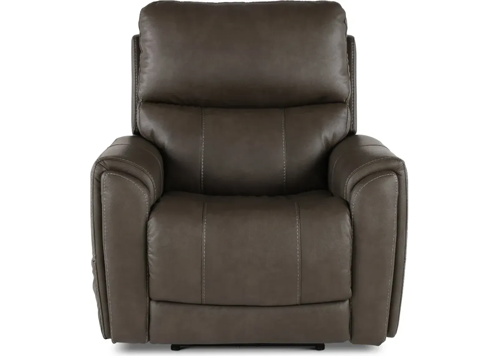 Damon Smoke Gray Power Recliner with Heat and Massage