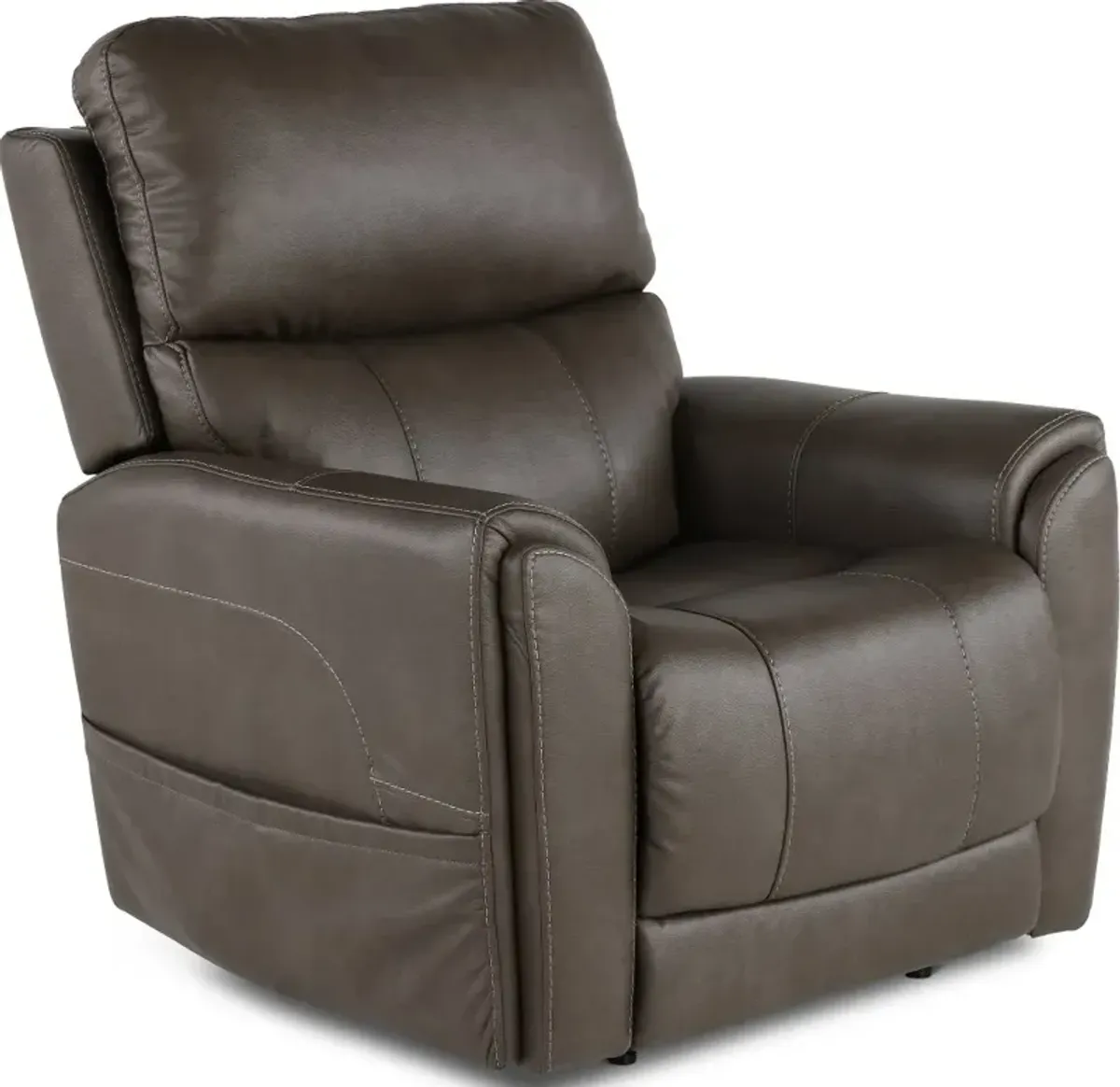 Damon Smoke Gray Power Recliner with Massage