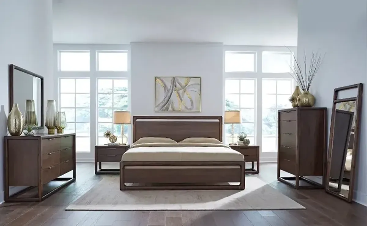 Sol Brown Queen Platform Bed