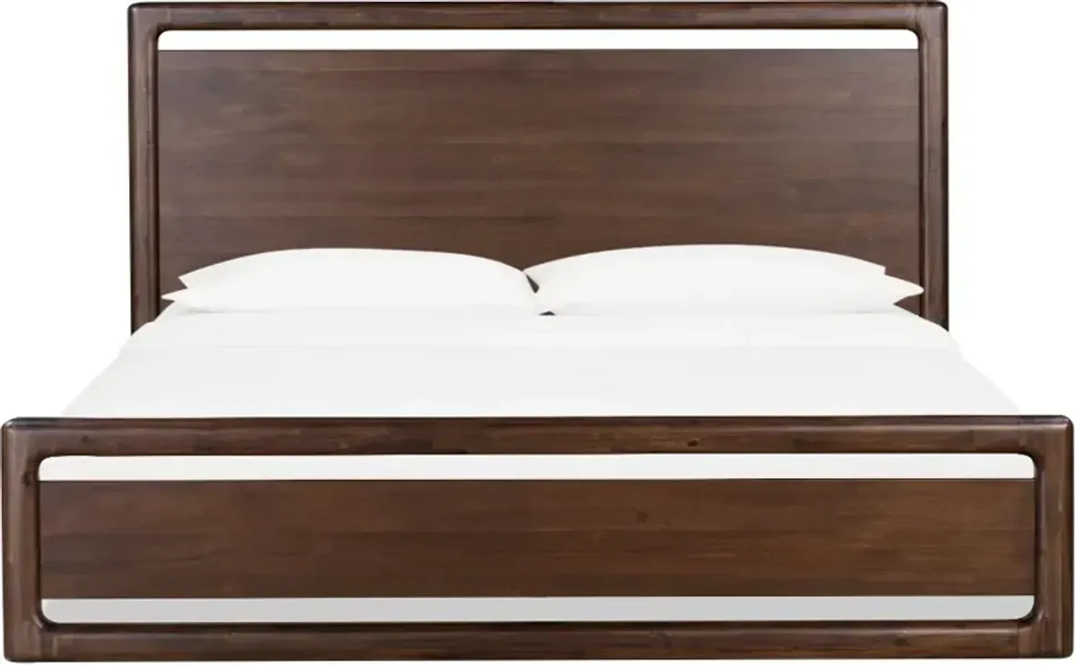 Sol Brown Queen Platform Bed