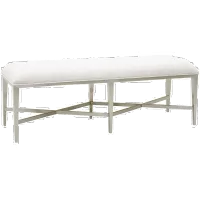Ashby Place White and Silver Bed Bench