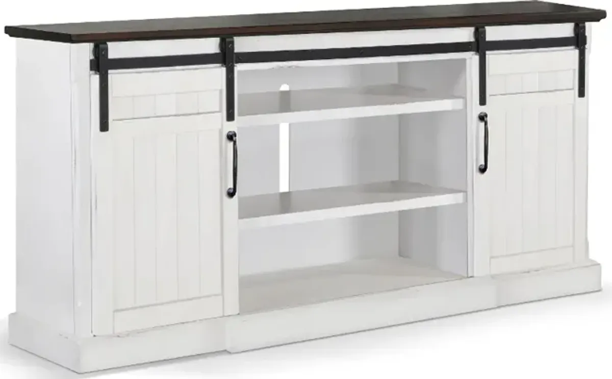 Buck White 78" TV Stand