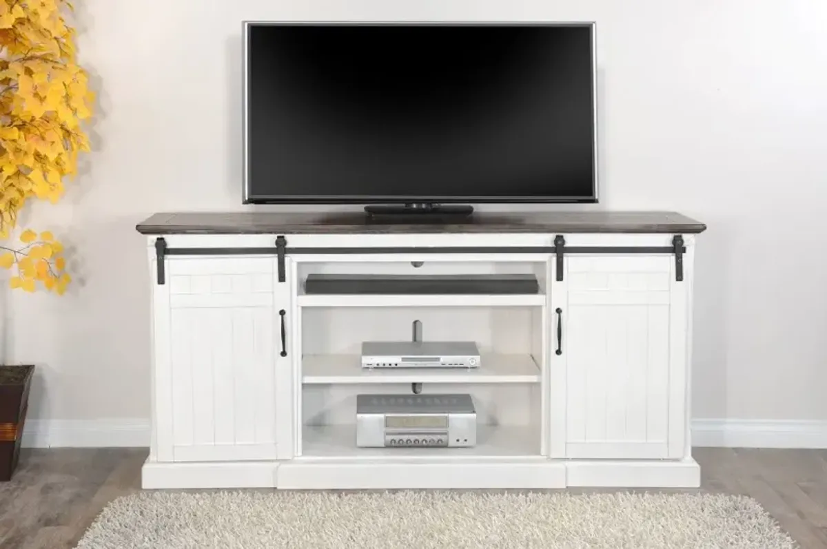 Buck White 78" TV Stand