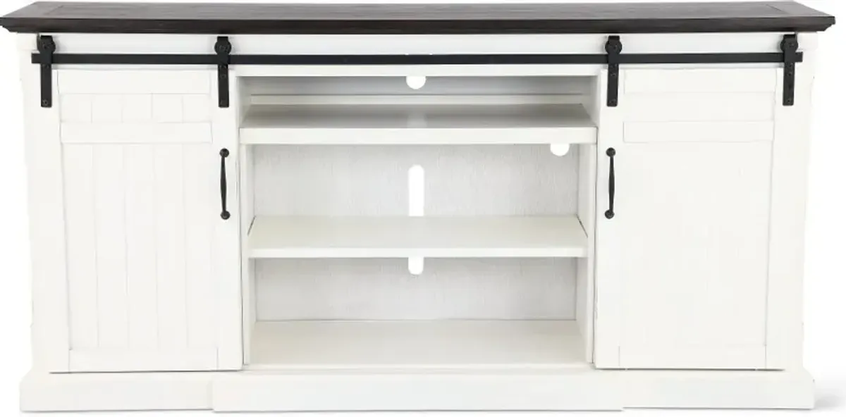 Buck White 78" TV Stand