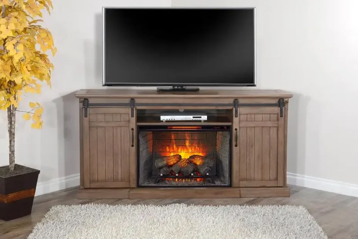 Buck Brown 78" Fireplace TV Stand