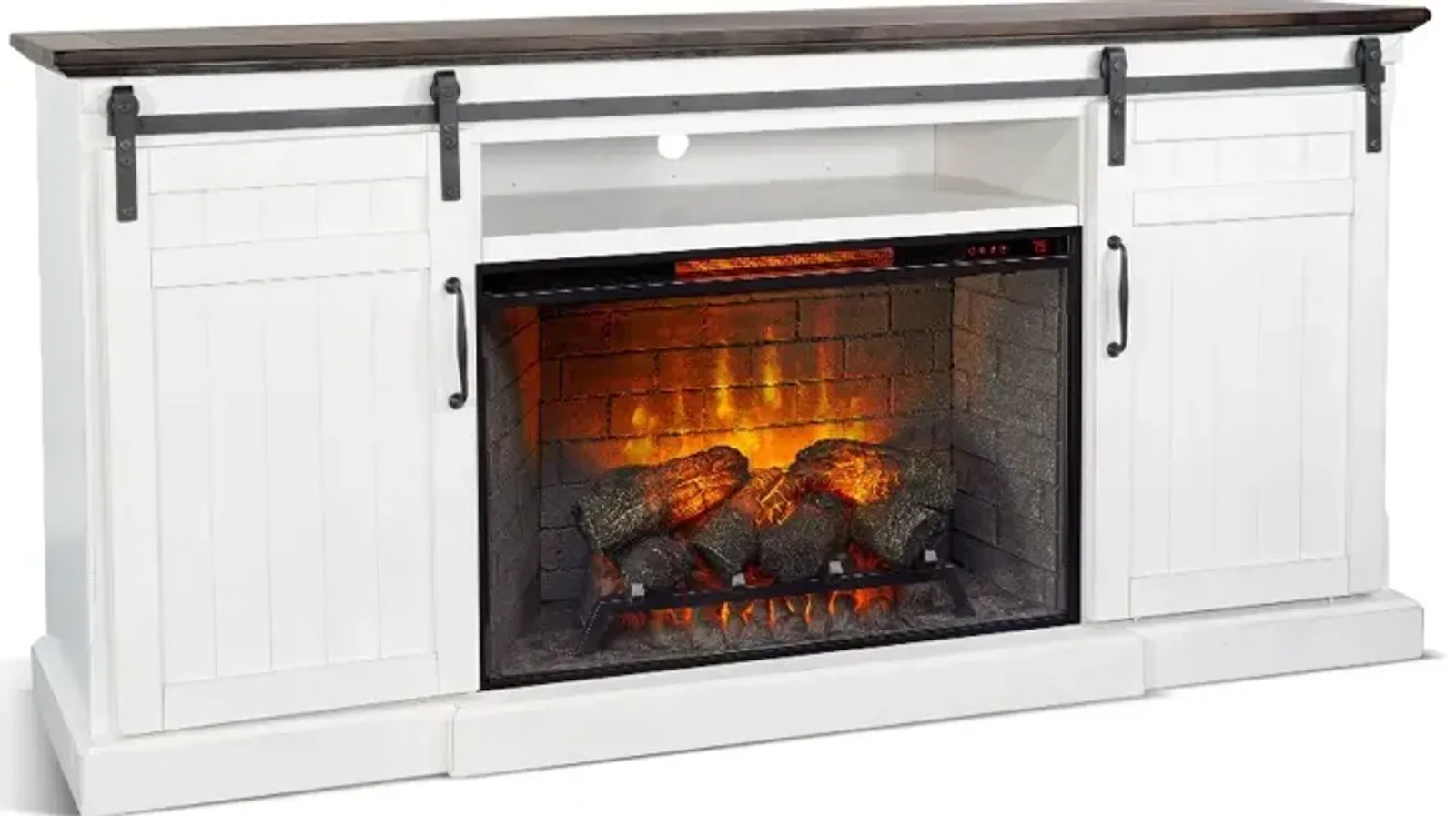 Buck White 78" Fireplace TV Stand