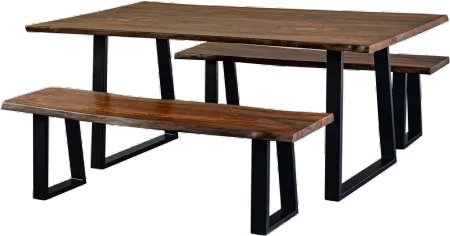Manzanita Natural Wood and Iron 82 Inch Dining Table