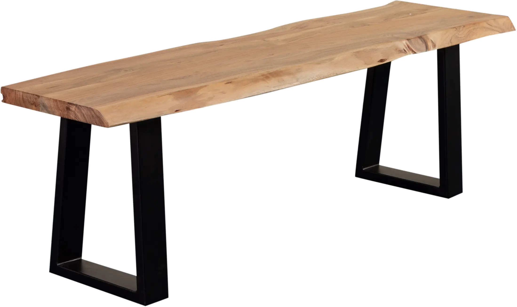 Manzanita Natural Wood and Iron Dining Bench