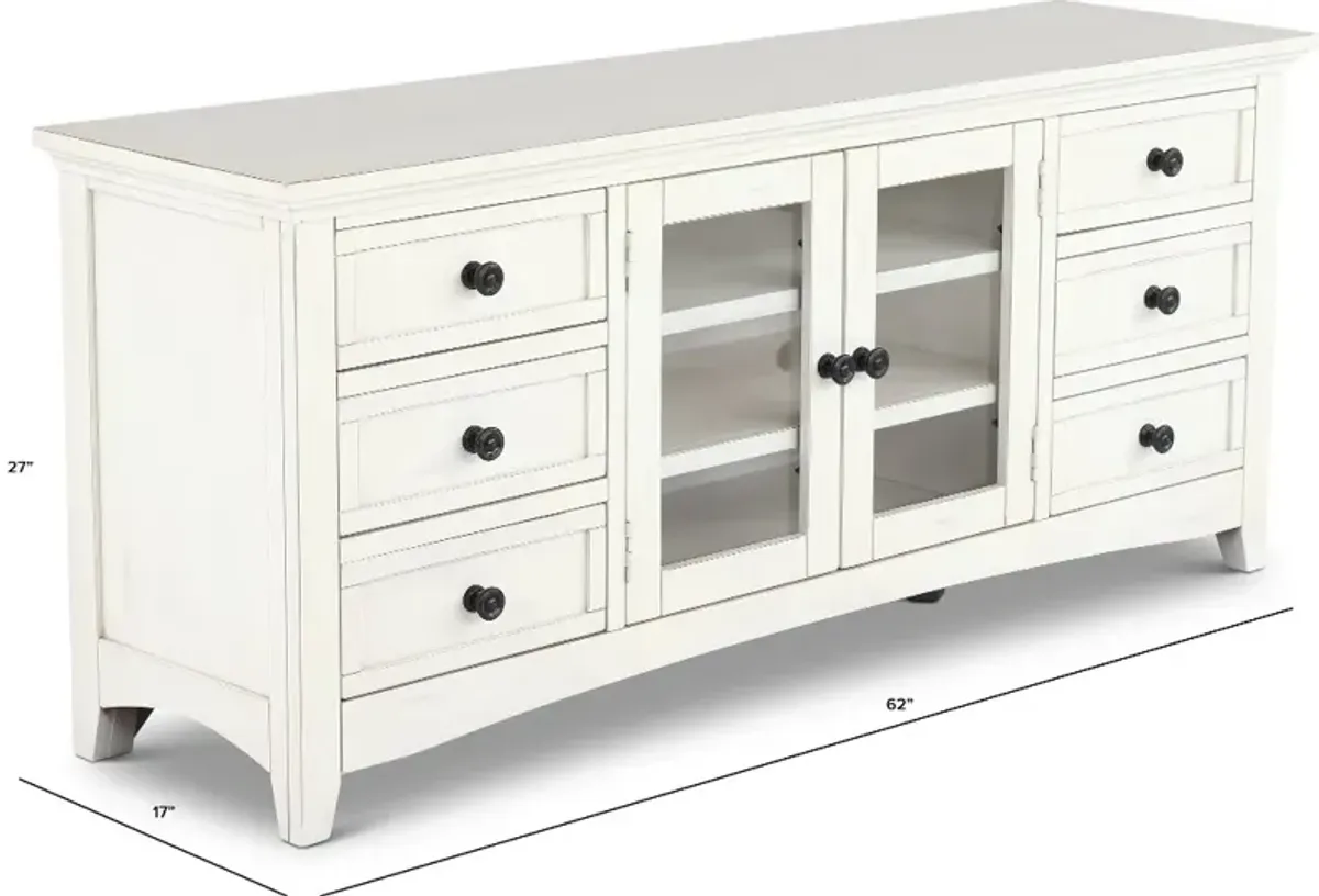 Marlo Marble White 62" TV Stand