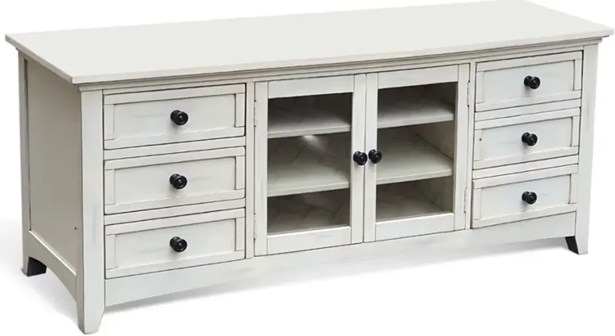 Marlo Marble White 62" TV Stand