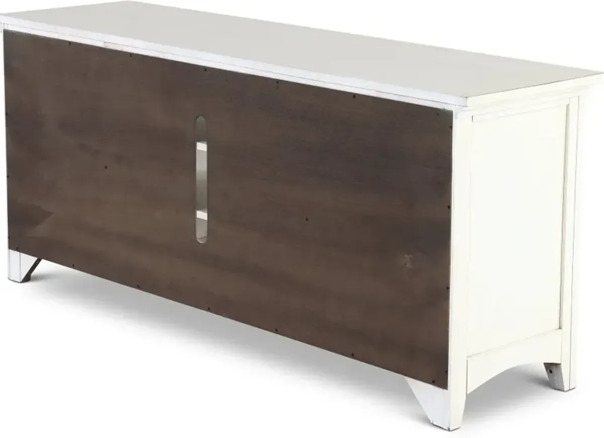 Marlo Marble White 62" TV Stand