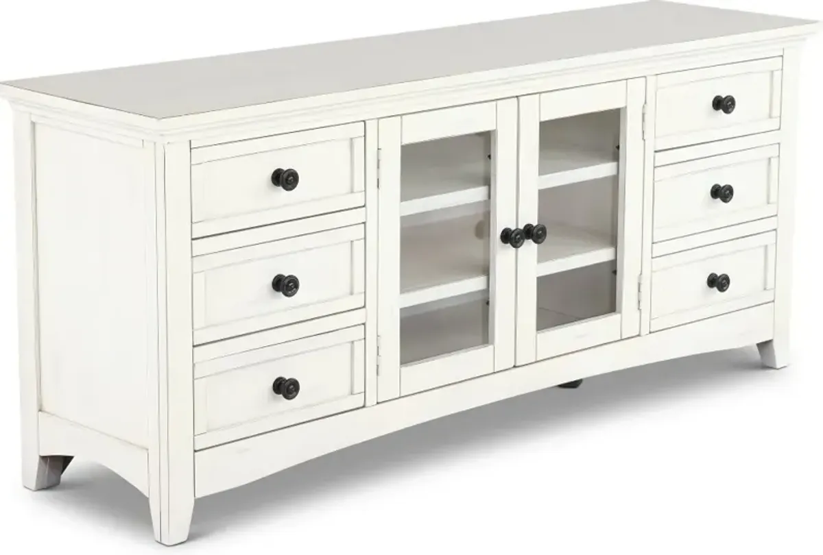 Marlo Marble White 62" TV Stand