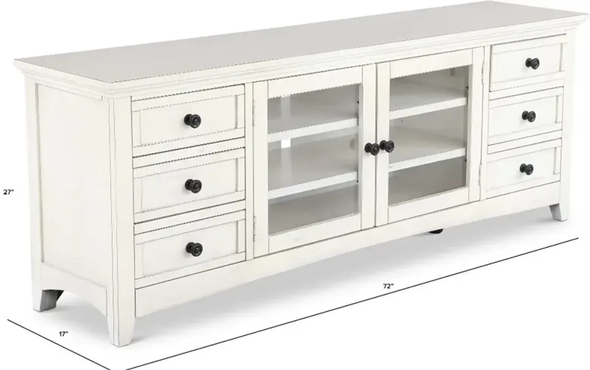 Marlo Marble White 72" TV Stand