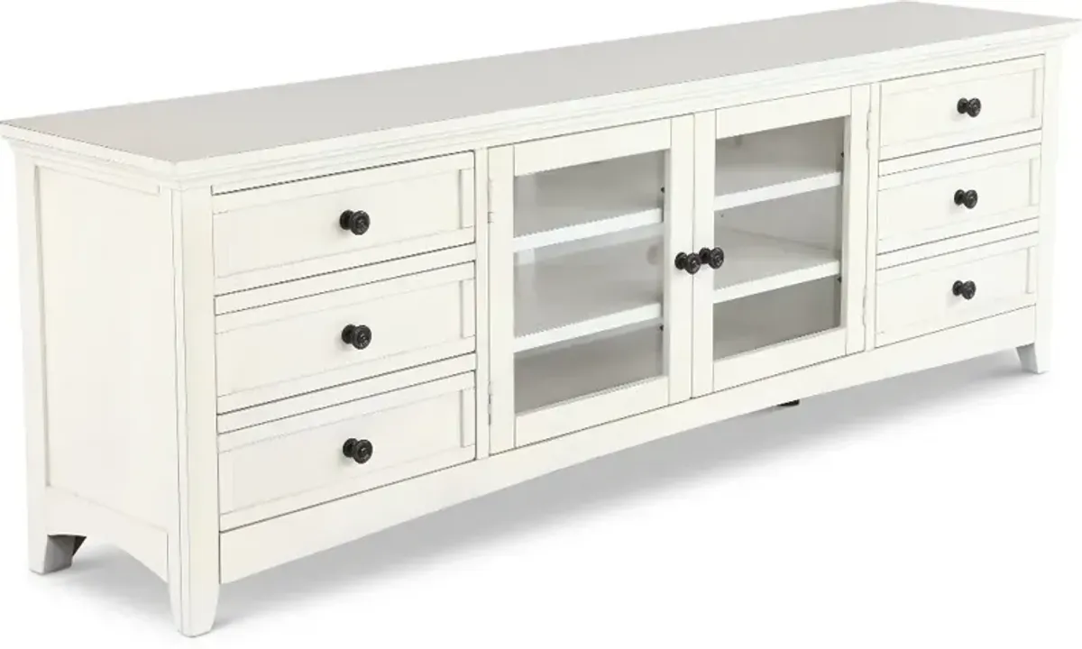 Marlo Marble White 82" TV Stand