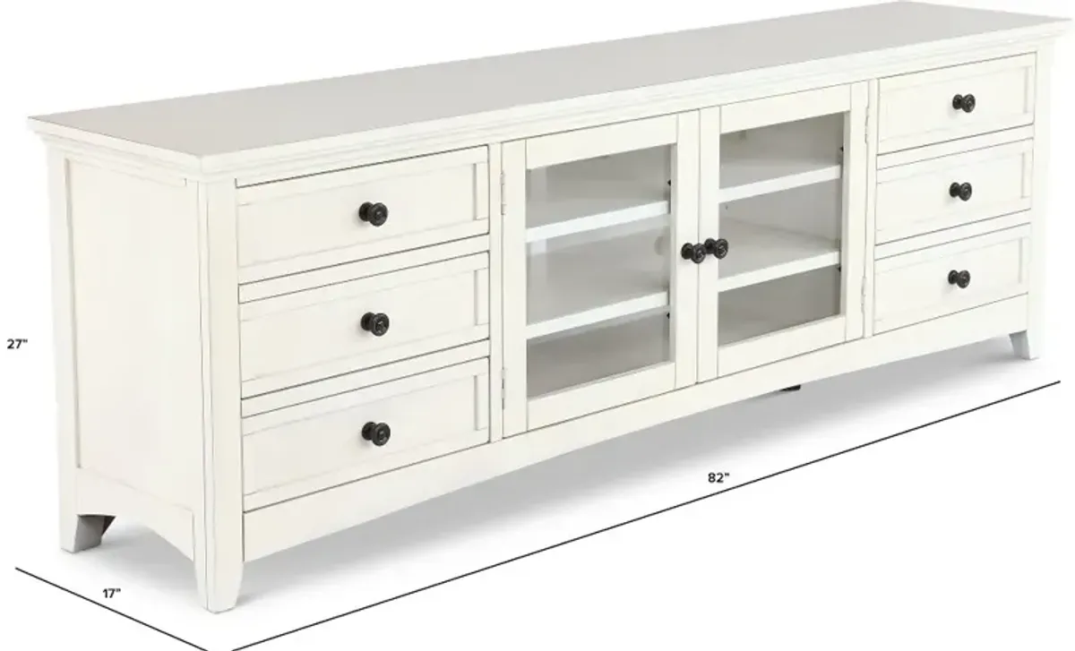 Marlo Marble White 82" TV Stand