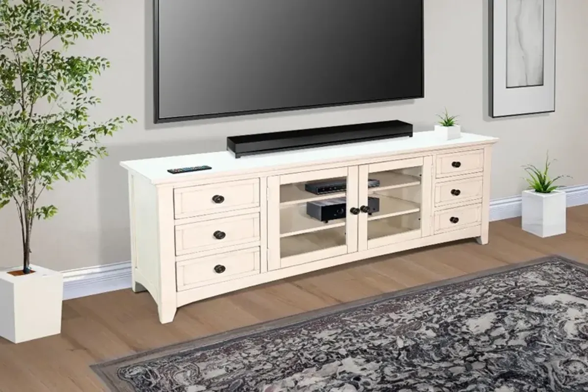 Marlo Marble White 82" TV Stand