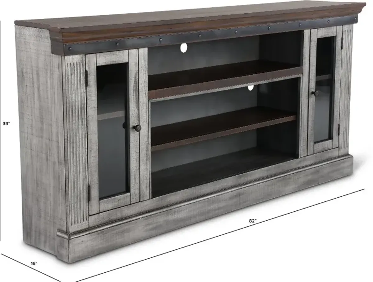 Avalon Gray 82" TV Stand