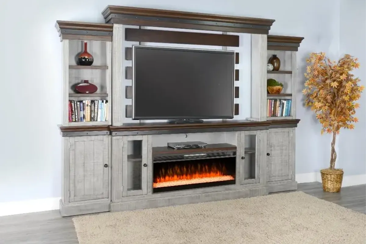 Avalon Gray Fireplace Entertainment Center