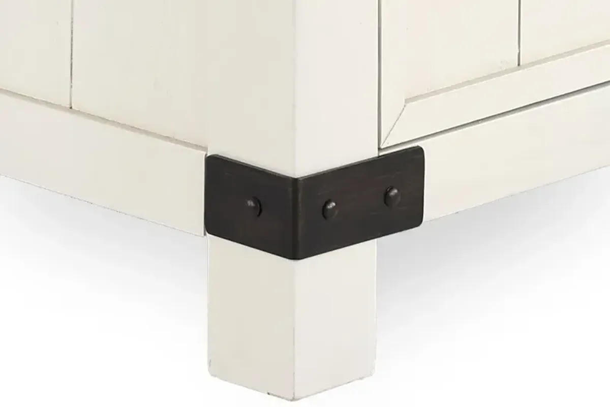 White River White Dual Drawer End Table