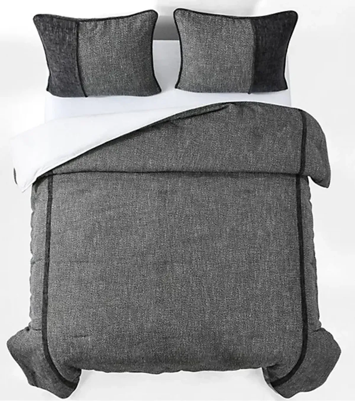 Hamilton Gray Tweed King 4-Piece Comforter Set