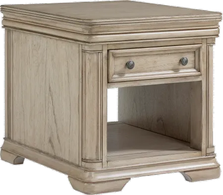 Oxford Gray Single Drawer End Table