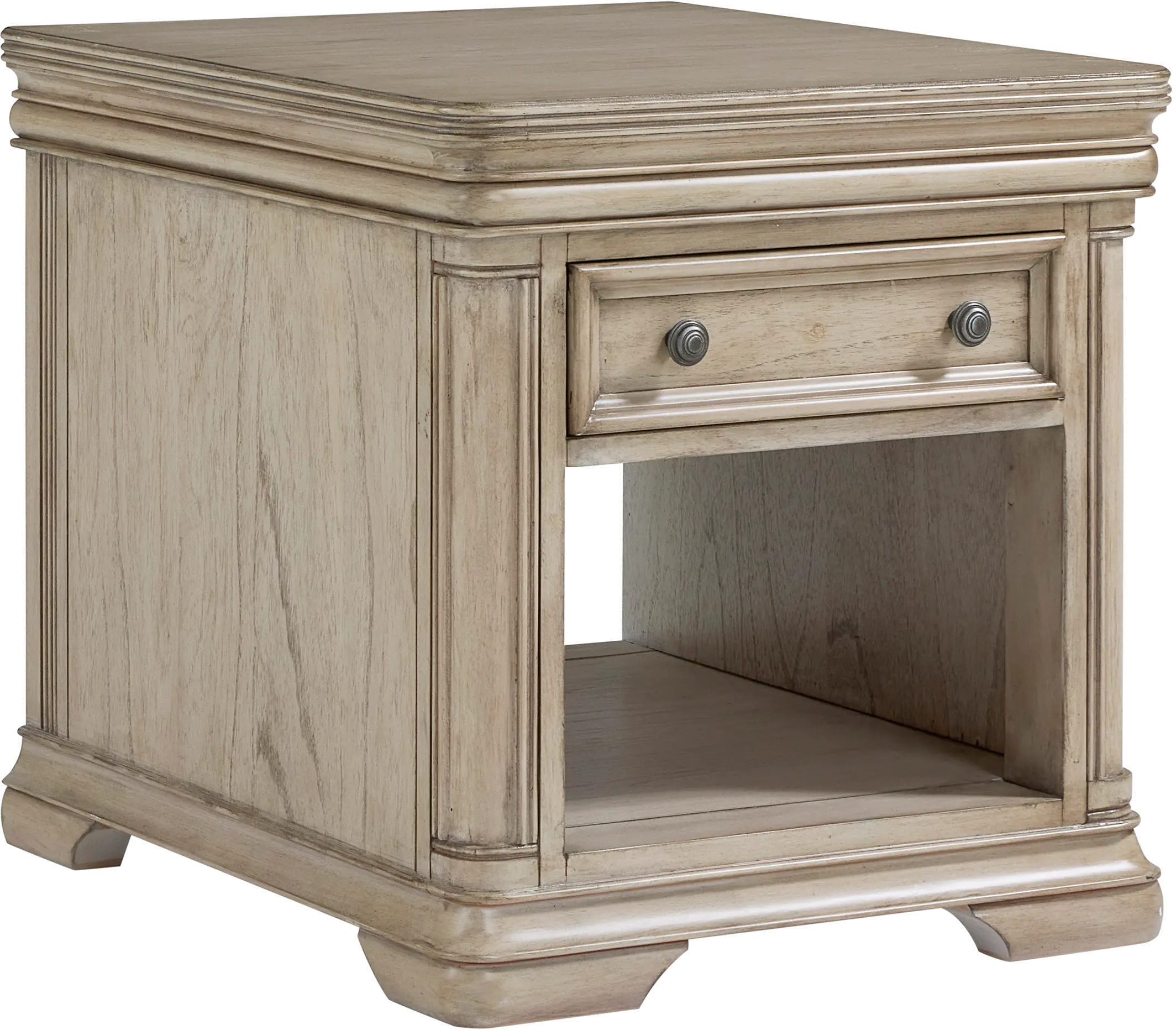 Oxford Gray Single Drawer End Table