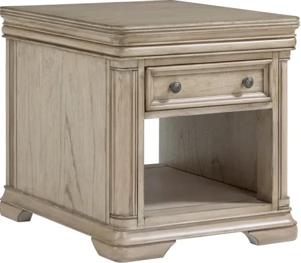 Oxford Gray Single Drawer End Table