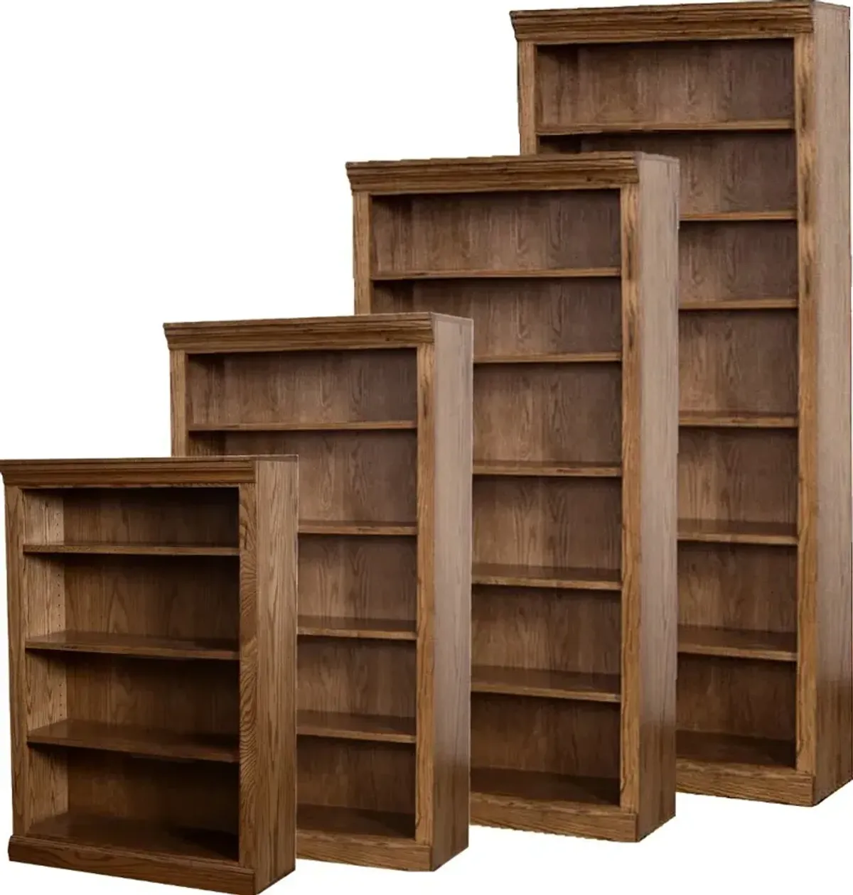 Jackson Rustic Oak 60 Inch Bookcase