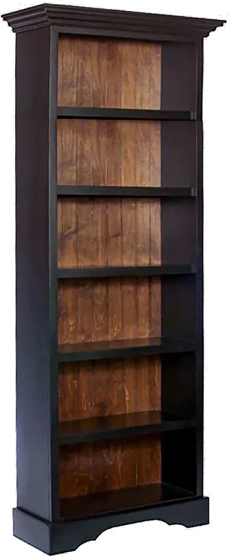 Eton 90 Inch Tall Black Oak Bookcase