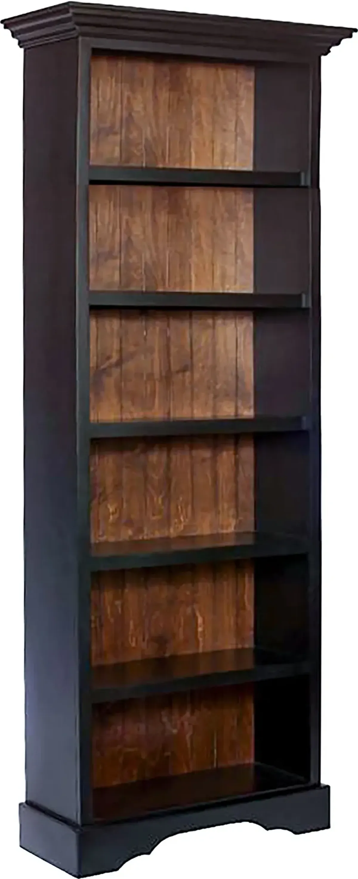 Eton 90 Inch Tall Black Oak Bookcase