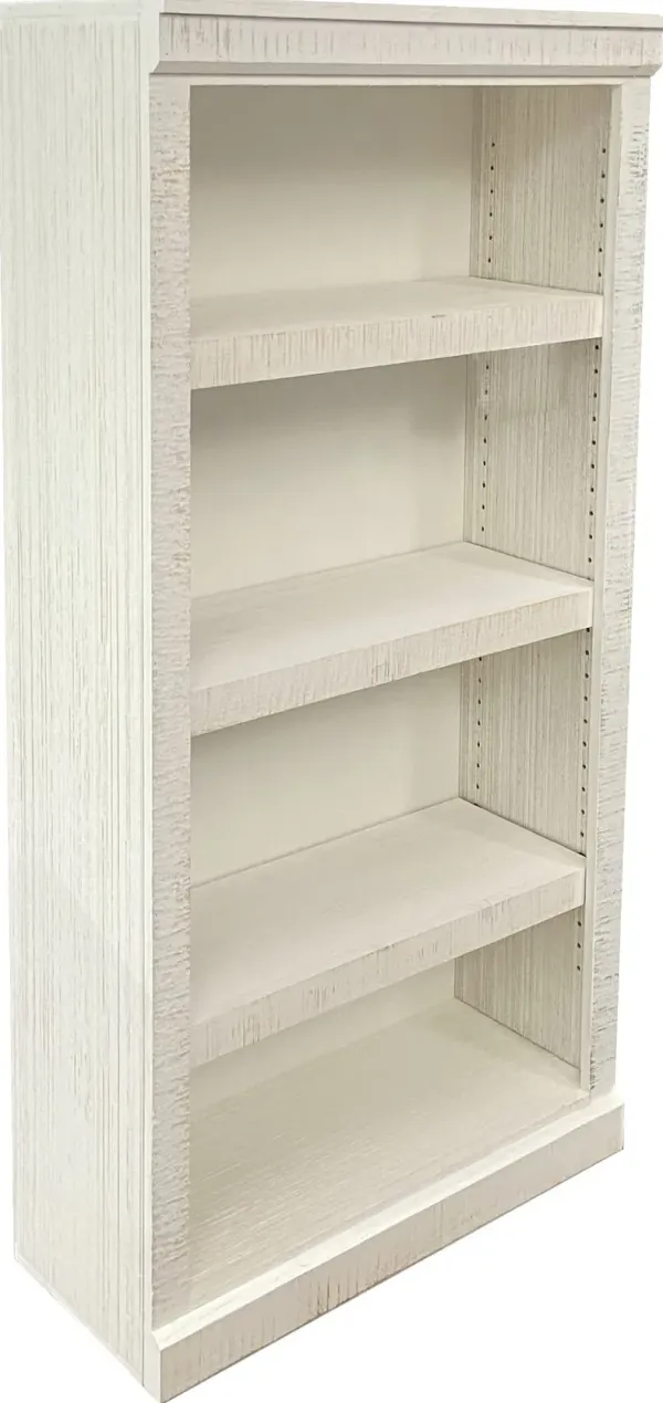 Delta 60 Inch Rustic White Bookcase