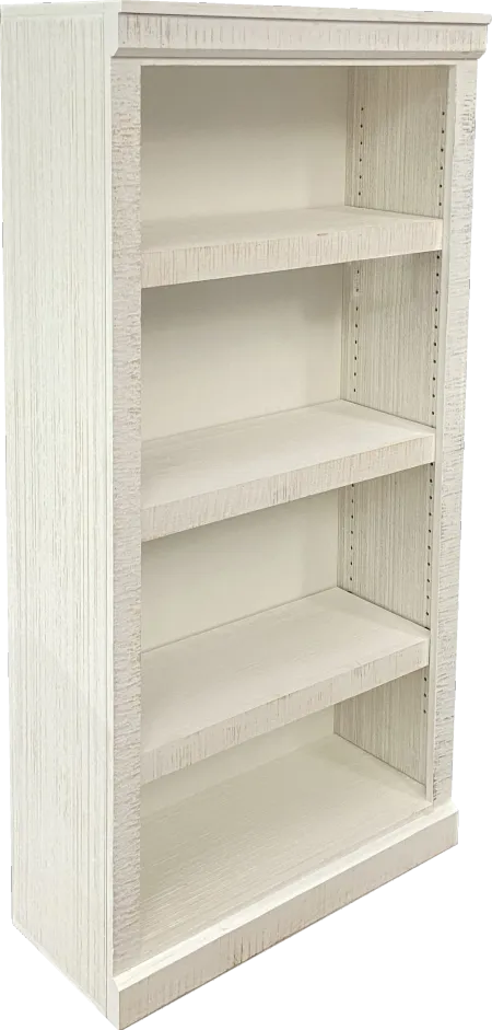 Delta 60 Inch Rustic White Bookcase