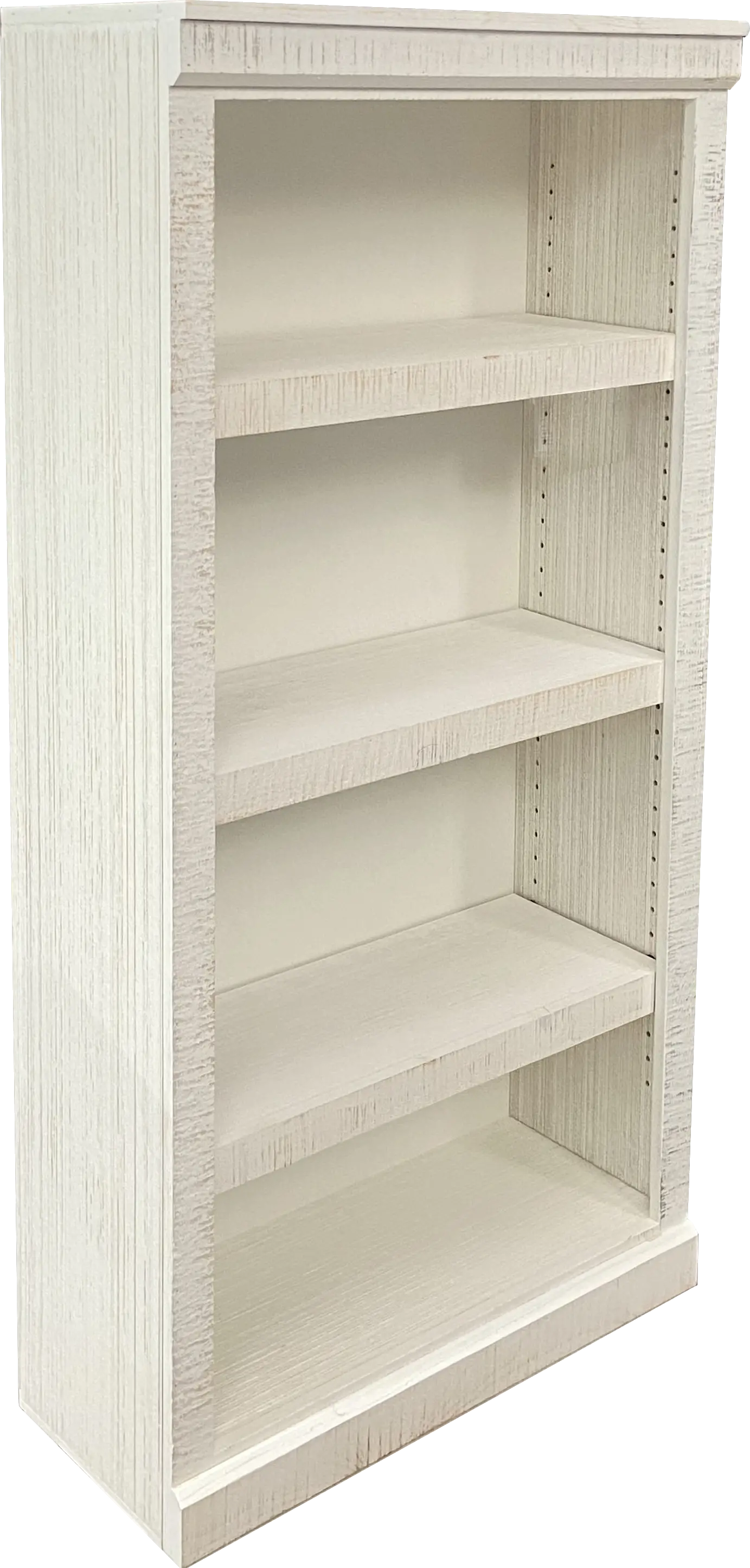 Delta 60 Inch Rustic White Bookcase