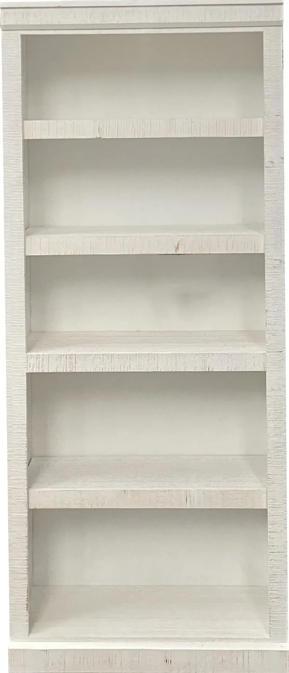 Delta 72 Inch Rustic White Bookcase