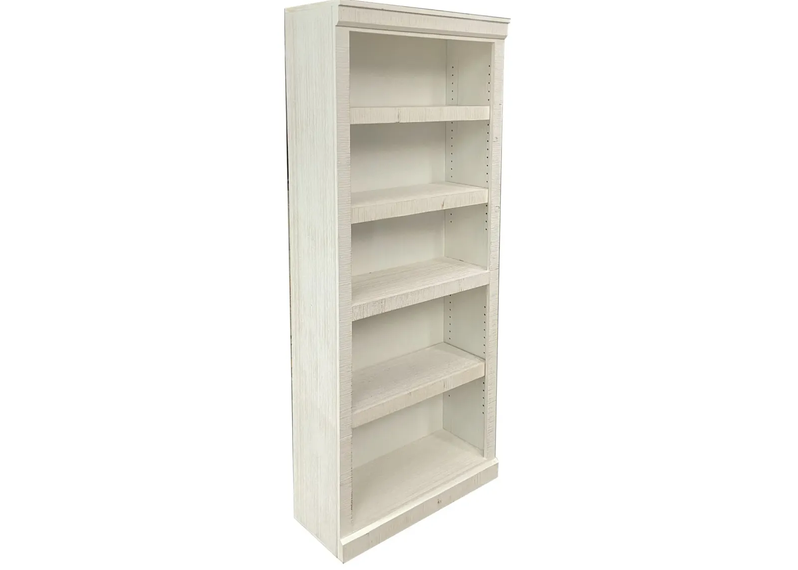 Delta 72 Inch Rustic White Bookcase