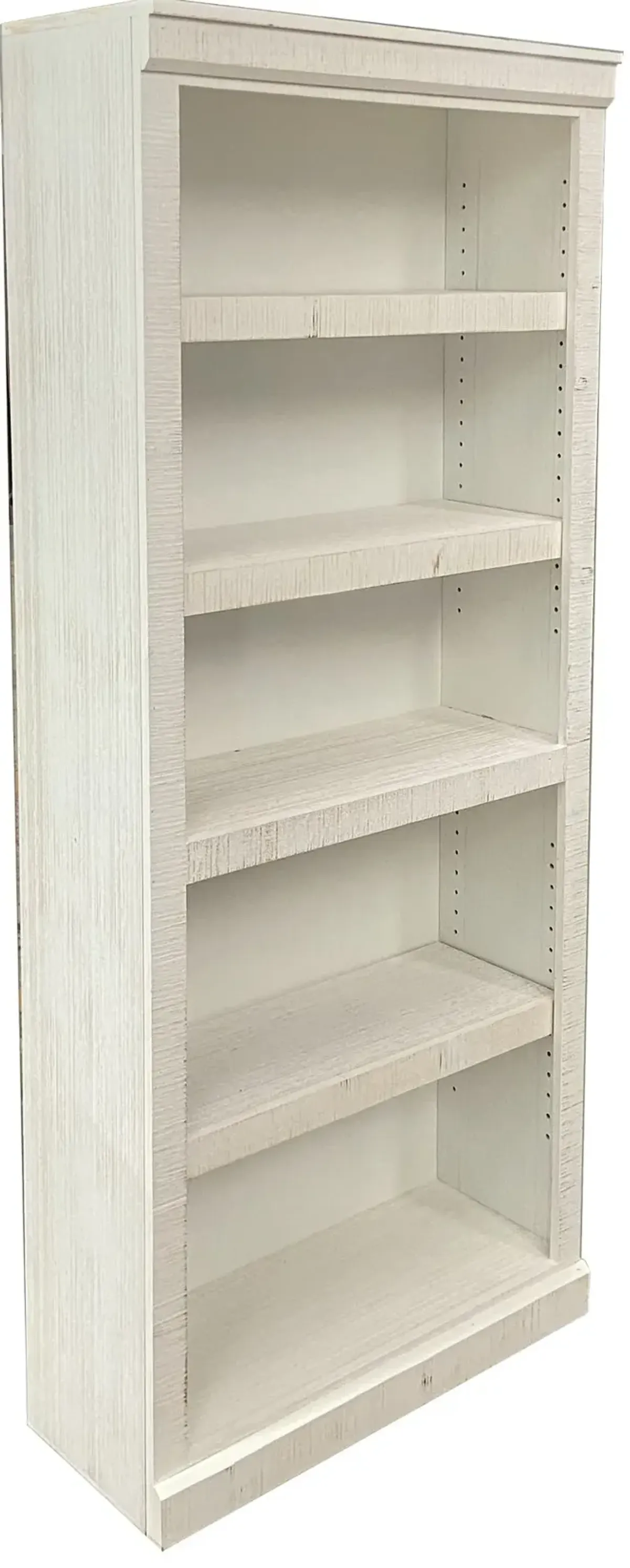 Delta 72 Inch Rustic White Bookcase