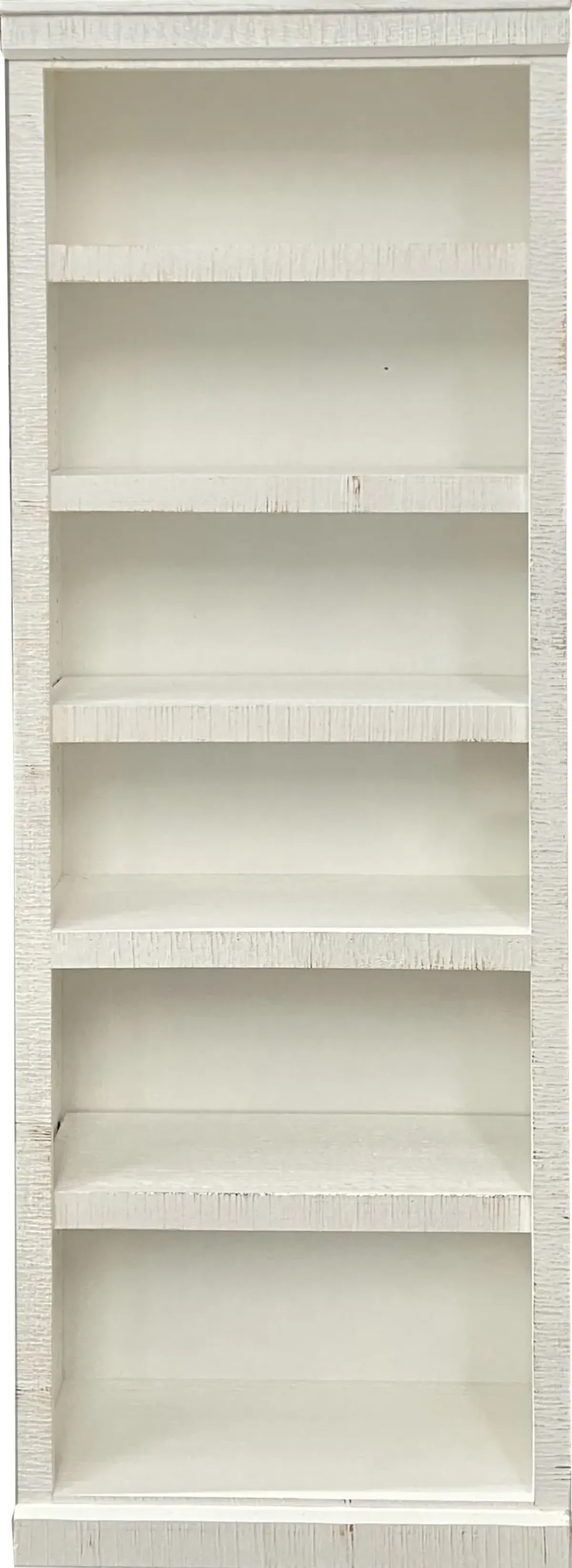 Delta 84 Inch Rustic White Bookcase