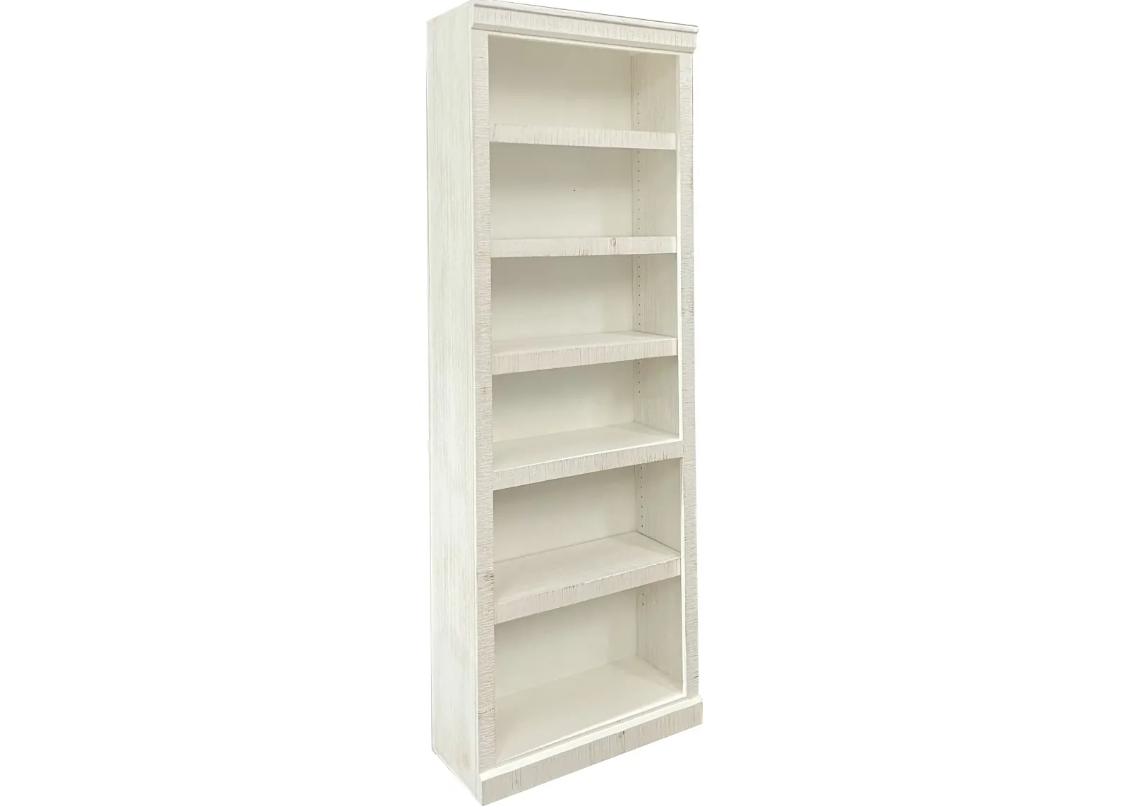 Delta 84 Inch Rustic White Bookcase