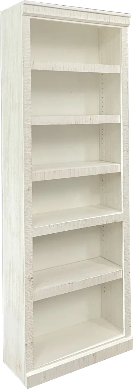 Delta 84 Inch Rustic White Bookcase
