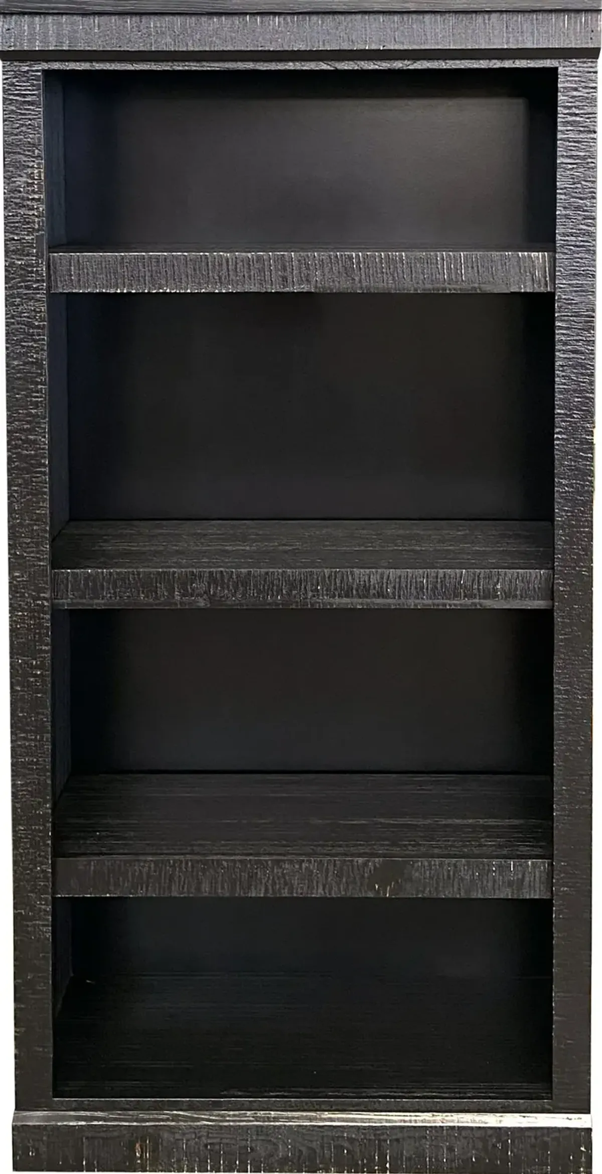 Delta 60 Inch Rustic Black Bookcase