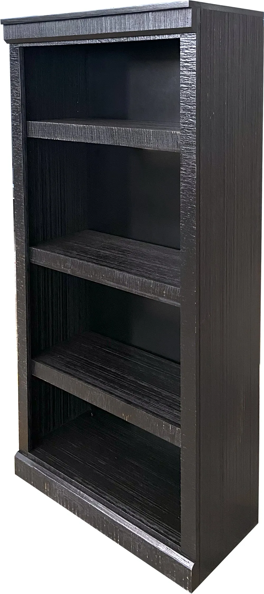 Delta 60 Inch Rustic Black Bookcase