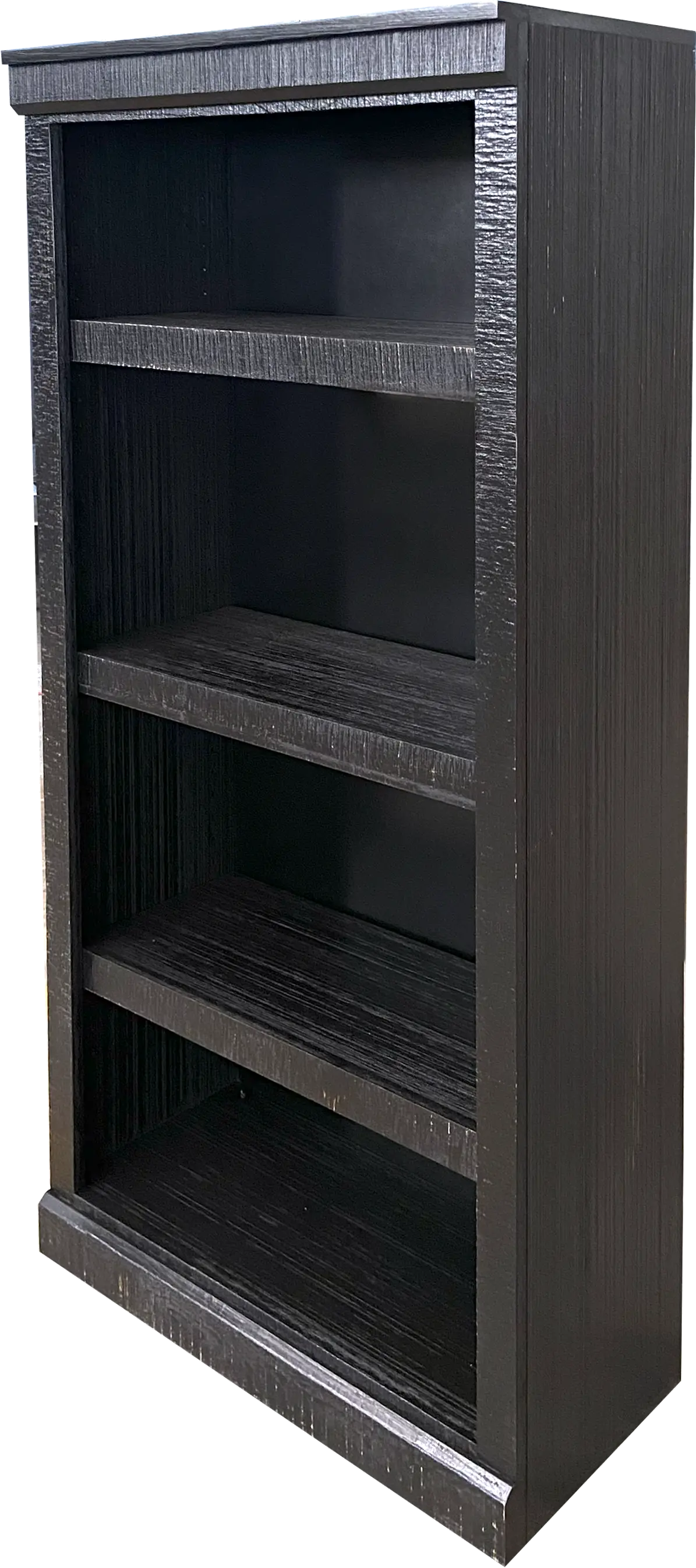 Delta 60 Inch Rustic Black Bookcase