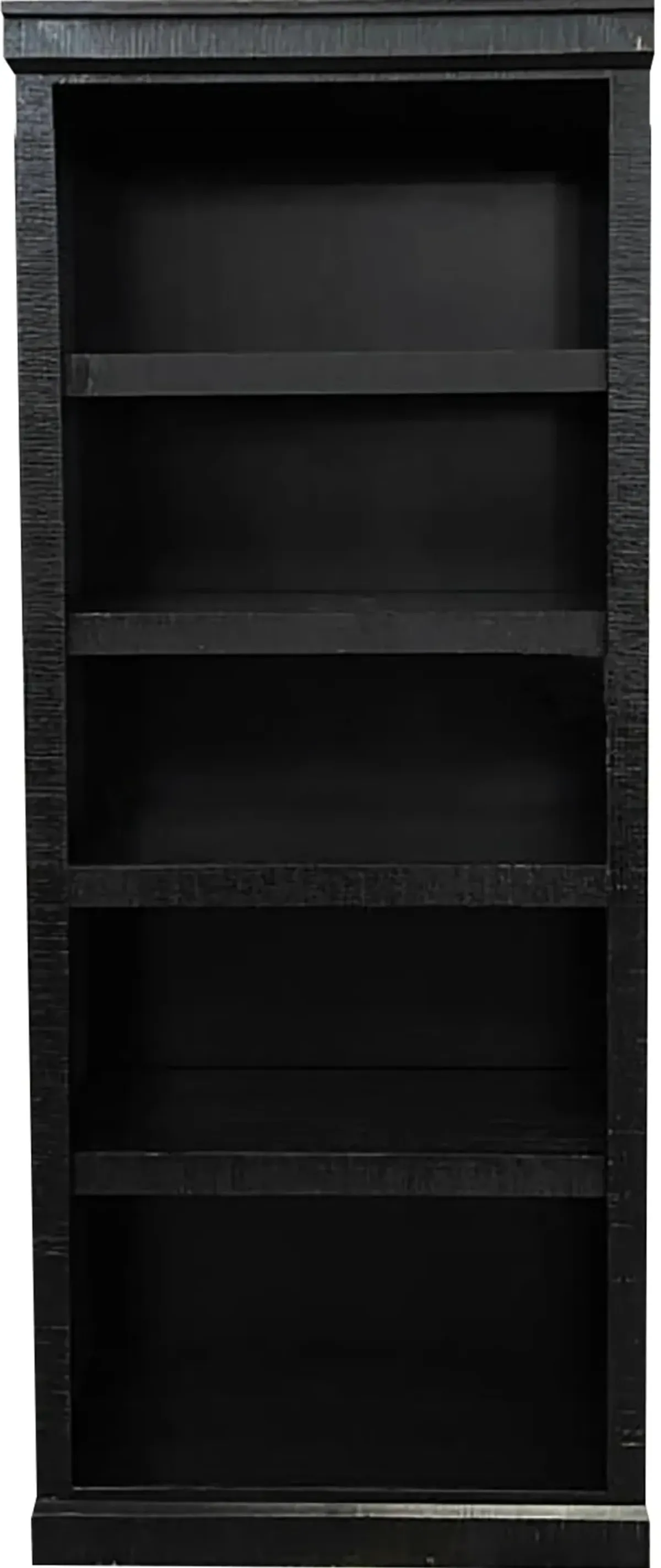 Delta 72 Inch Rustic Black Bookcase