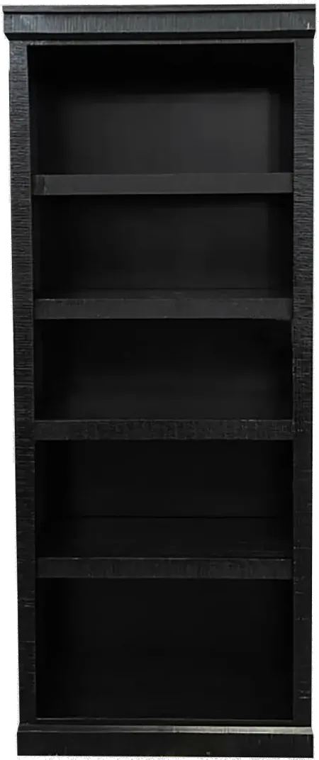 Delta 72 Inch Rustic Black Bookcase