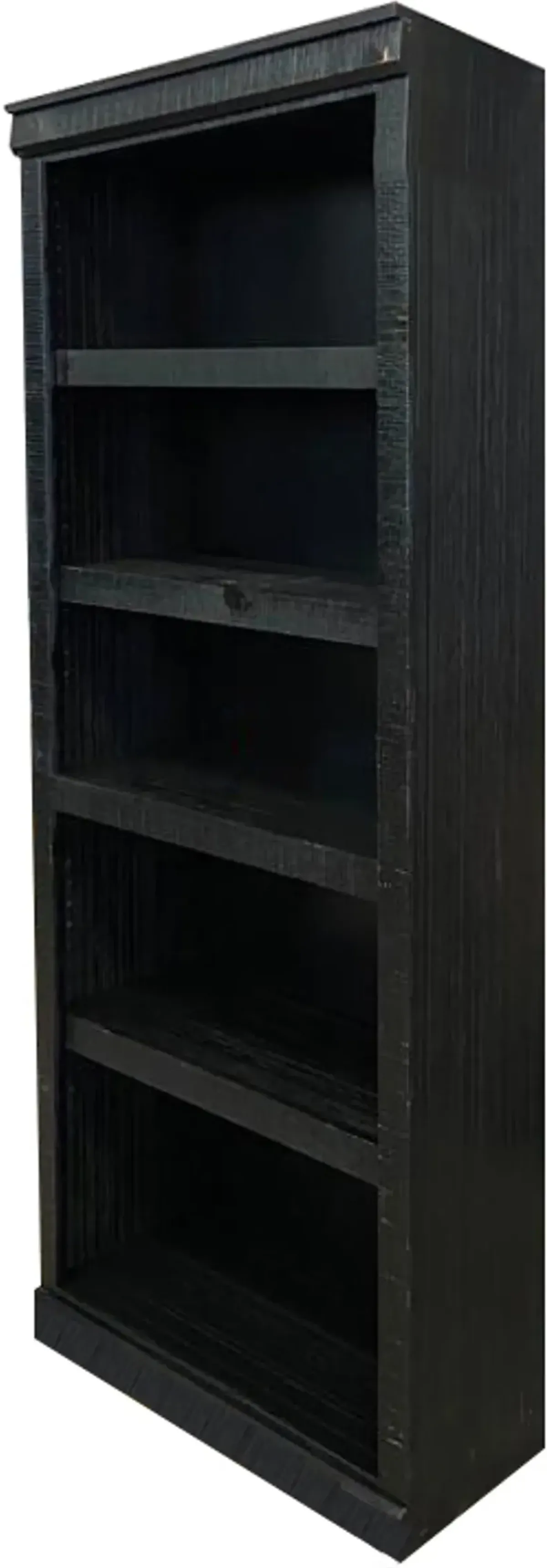 Delta 72 Inch Rustic Black Bookcase