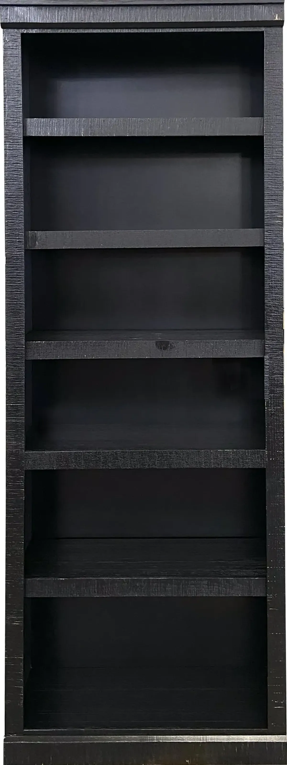 Delta 84 Inch Rustic Black Bookcase